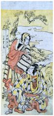 Actors Nakamura Nakazo and Matsumoto Koshiro by Hokusai