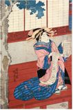 Actress Holding a Script by Utagawa Kunisada I