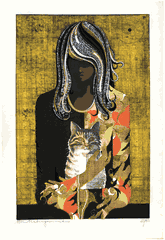 Afternoon with a Cat by Tadashi Nakayama