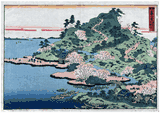 Aji River in Settsu Province by Katsushika Hokusai
