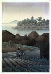 Amakusa Hondo by Kawase Hasui "C" Seal