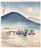 An Evening in Spring at Hirosawa Pond by Tomikichiro Tokuriki