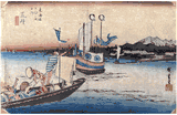 53 Stations of the Tokaido 'Hoeido' #32 Arai by Utagawa Hiroshige