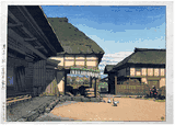 Autumn at a Farmhouse in Ayashi by Kawase Hasui 1st Ed.