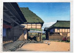 Autumn at a Farmhouse in Ayashi by Kawase Hasui 1st Ed.