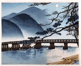 Autumn at Arashiyama by Tomichikiro Tokuriki