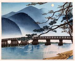 Autumn at Arashiyama by Tomichikiro Tokuriki