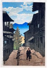 Autumn at the Arayu Spa in Shiobara by Kawase Hasui Pre Earthquake