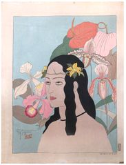 Une Belle de Palaos by Paul Jacoulet