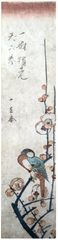 Bird on Plum Branch by Ando Hiroshige