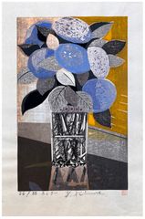 Blue Flowers in Vase by Yoshiharu Kimura