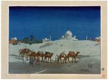 Caravan at Night in Agra by Charles Bartlett Pre Earthquake
