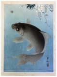 Carp Jumping for Insect by Ohara Koson