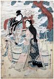 Carrying Brush and Water by Kitagawa Utamaro