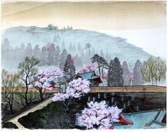 Cherry Blossom in Full Bloom by Yamamoto Hosui Hand Painting