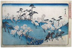 Cherry-blossom Viewing at Asuka Hill by Ando Hiroshige