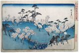 Cherry-blossom Viewing at Asuka Hill by Ando Hiroshige