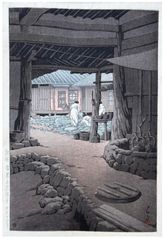 Chosen Chiizan Senonji by Kawase Hasui