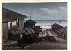 Cloudy Day at Mizuki by Kawase Hasui 1st Ed.