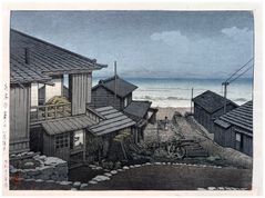 Cloudy Day at Mizuki by Kawase Hasui