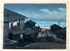 Cloudy Day at Mizuki Kawase Hasui 1st Ed.