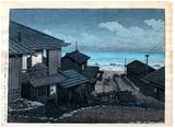 Cloudy Day at Mizuki Kawase Hasui 1st Ed.