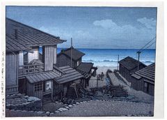 Cloudy Day at Mizuki by Kawase Hasui 1st Ed.