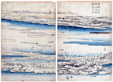Complete View of the Sumida River in Snow by Ando Hiroshige
