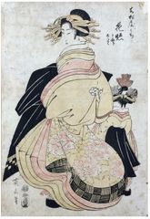 Courtesan and Kamuro by Kikugawa Eizan