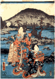 Courtesans by the Lake by Utagawa Kunisada I
