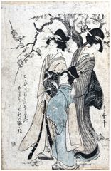 Courtesans Under a Plum Tree by Kitagawa Utamaro