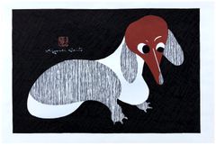 Dachshund (B) by Kiyoshi Saito