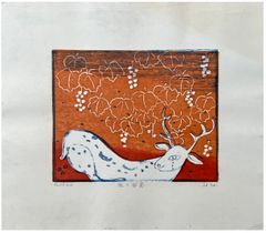 Deer and Grapes by Hideo Hagiwara