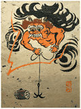 Demon Fishing  Otsu-e by Takahashi Shozan