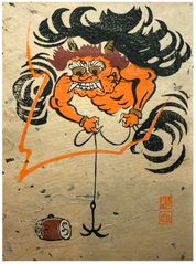 Demon Fishing  Otsu-e by Takahashi Shozan