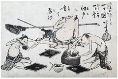 Dinner Break by Katsushika Hokusai