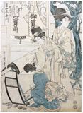 Draperies Making by Utamaro