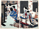Drinking Party at Koshida Palace by Yoshitoshi Diptych