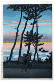Dusk at Nakoso by Kawase Hasui 1st Ed.