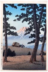 Dusk at Tagonoura Beach by Kawase Hasui