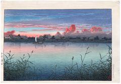 Early Autumn in Urayasu by Kawase Hasui Pre WWII