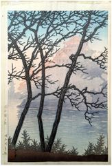 Early Morning at Okayama Castle by Kawase Hasui