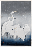 Egrets on a Snowy Night by Ohara Koson Pre WWII