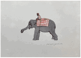 Elephant in India by Hiroshi Yoshida