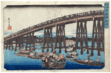 Enjoying the Evening Cool at Ry�goku Bridge by Ando Hiroshige
