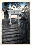 Evening Sky at Suwa Shrine by Shiro Kasamatsu