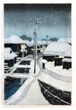 Evening Snow at Terashima Village by Kawase Hasui Pre Earthquake
