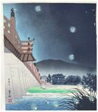 Fireflies at Uji River by Tomichikiro Tokuriki