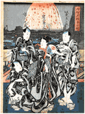 Fireworks after International Meeting by Utagawa Kunisada