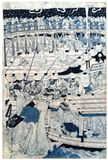 Fireworks at Ryogoku Bridge by Utamaro
